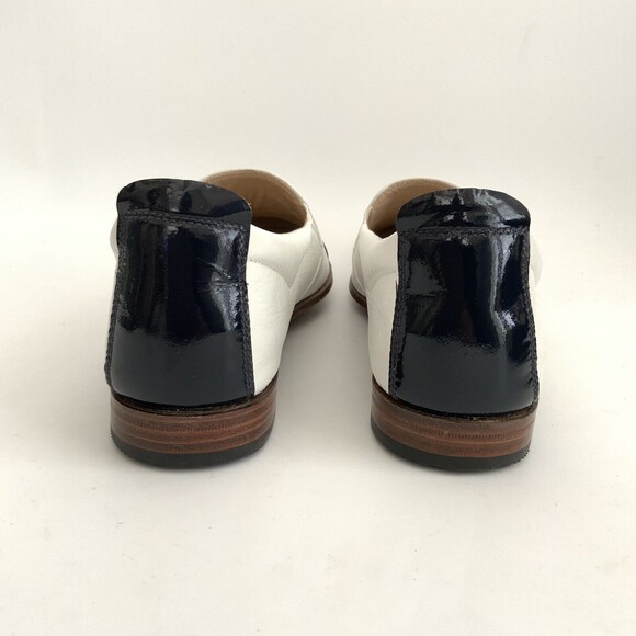 Gravati Loafers Size 6.5M White Blue All Leather Hand Made Cap-toe Italy - Picture 8 of 12